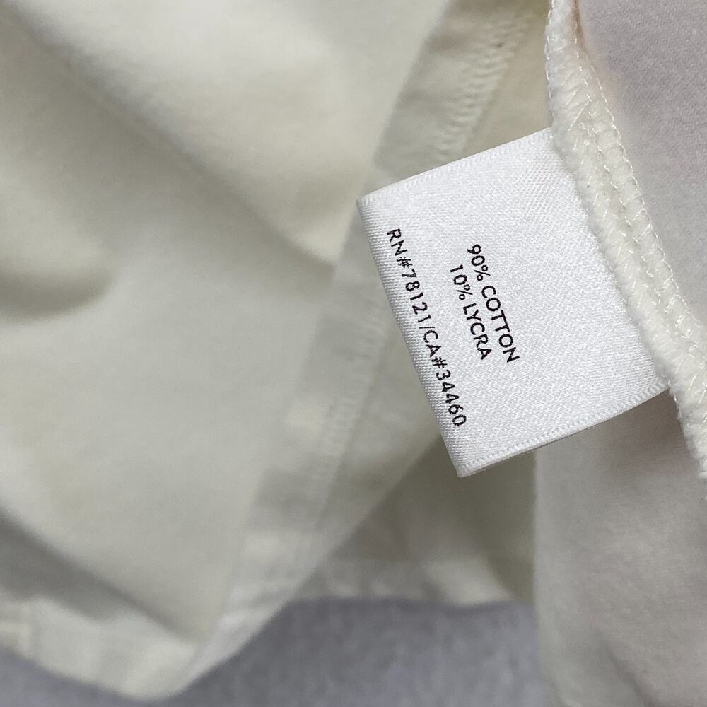 EILEEN FISHER Tank Top L Cotton Stretch Jersey Scoop Neck Camisole White USA - Picture 5 of 9